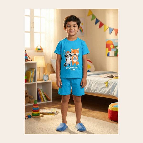Boys’ Cotton T-Shirt Shorts Set