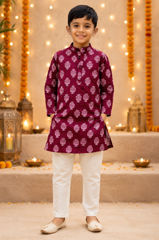 Pure Cotton Printed Kurta Pant Set