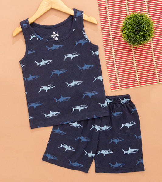 Boys Sleeveless T-Shirt with Shorts