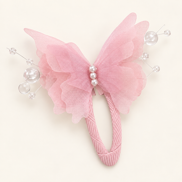 Dreamy Organza Butterfly Pearl Hair Clip