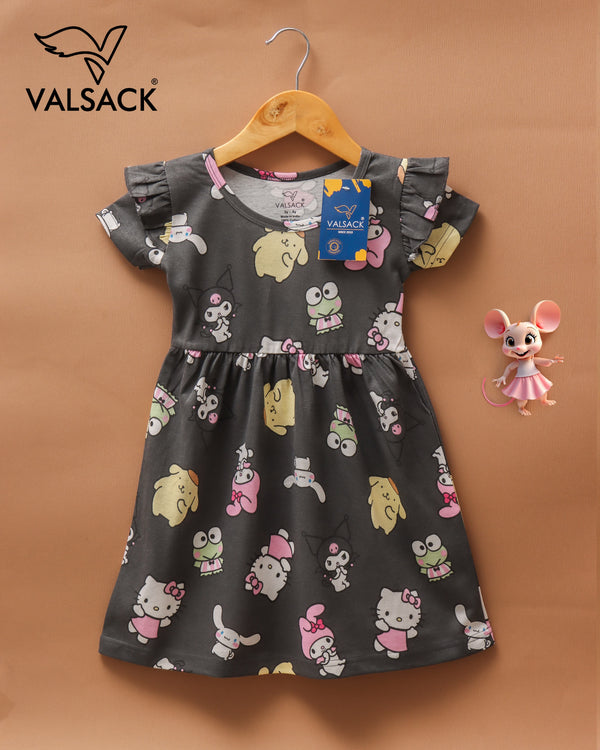 Girls Frill Sleeves Frocks 1.0