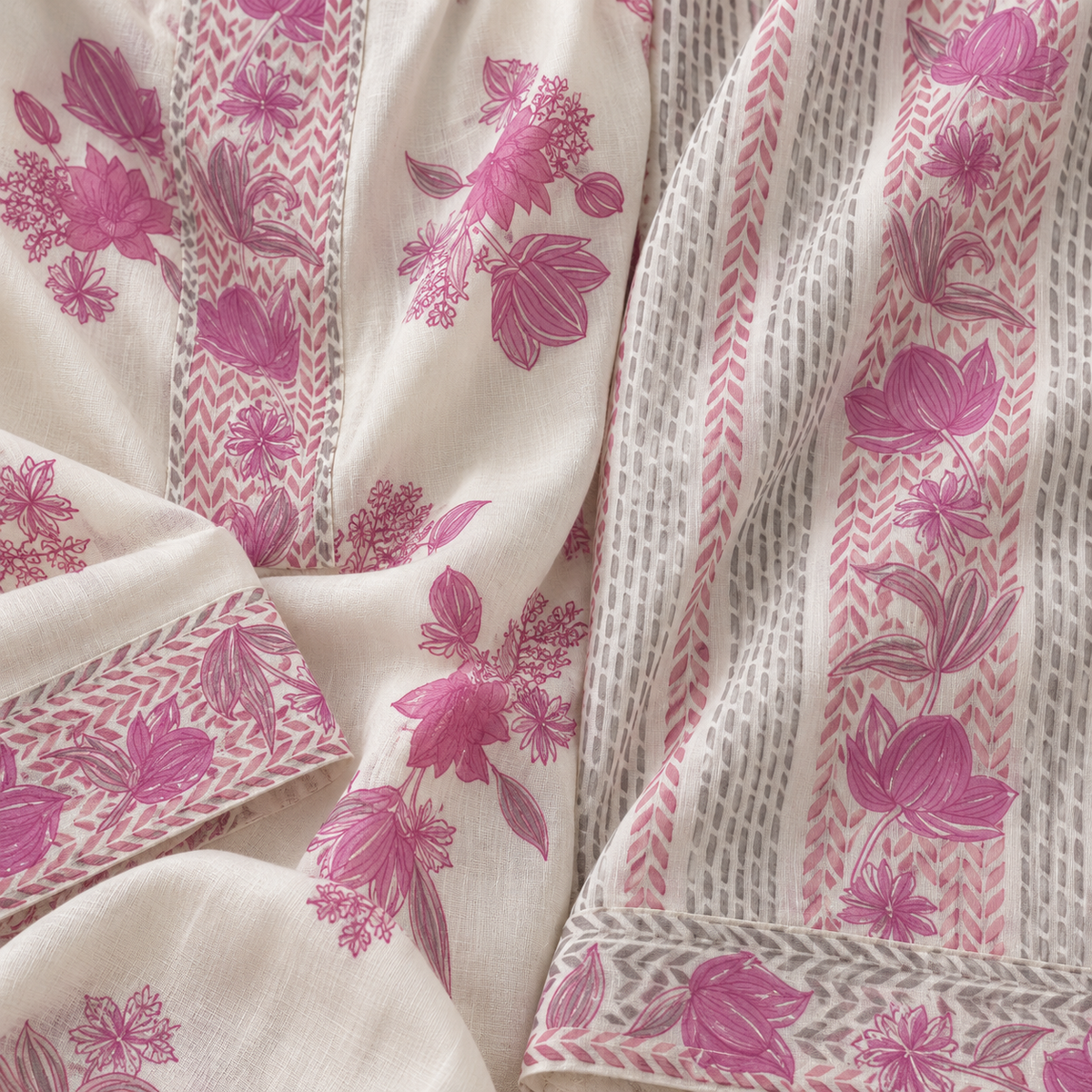Ivory Dusty Pink Lotus