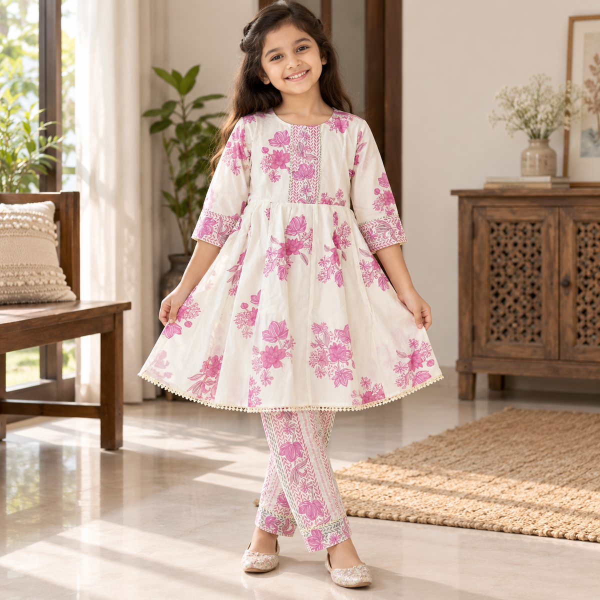 Ivory Dusty Pink Lotus