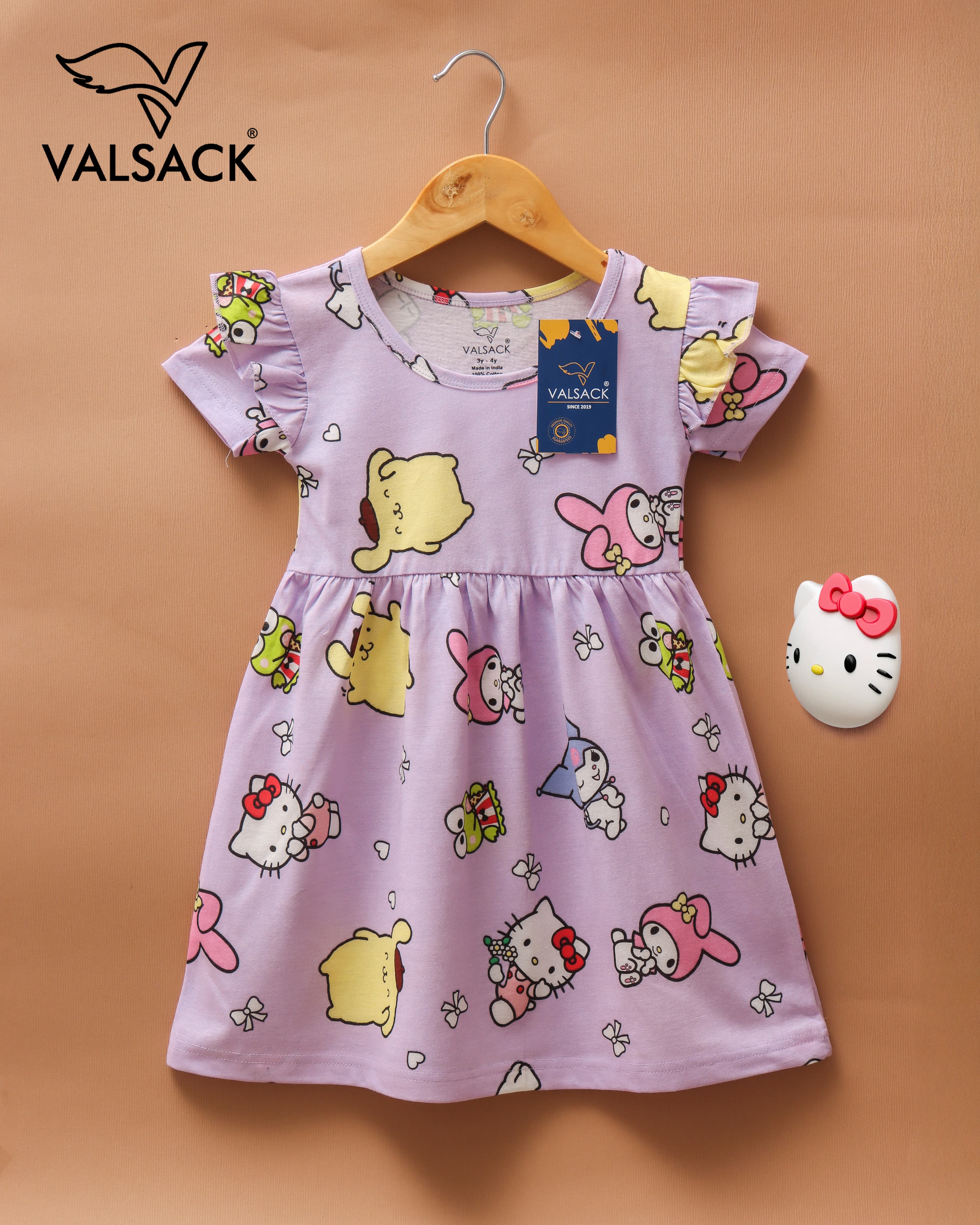 Girls Frill Sleeves Frocks 1.0