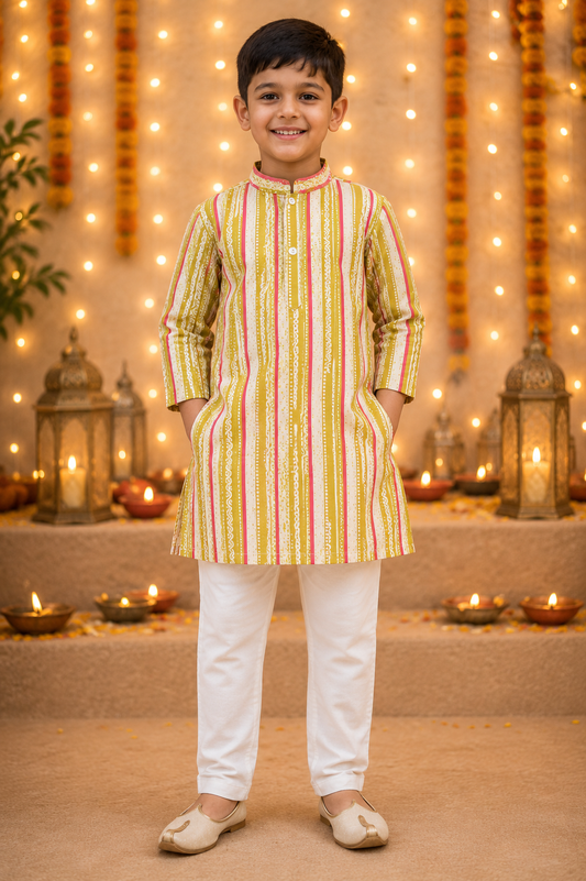 Pure Cotton Printed Kurta Pant Set