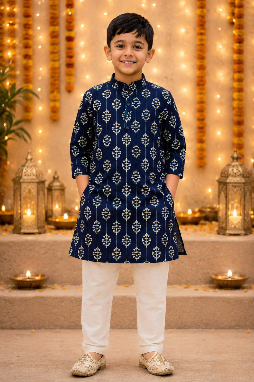 Pure Cotton Printed Kurta Pant Set