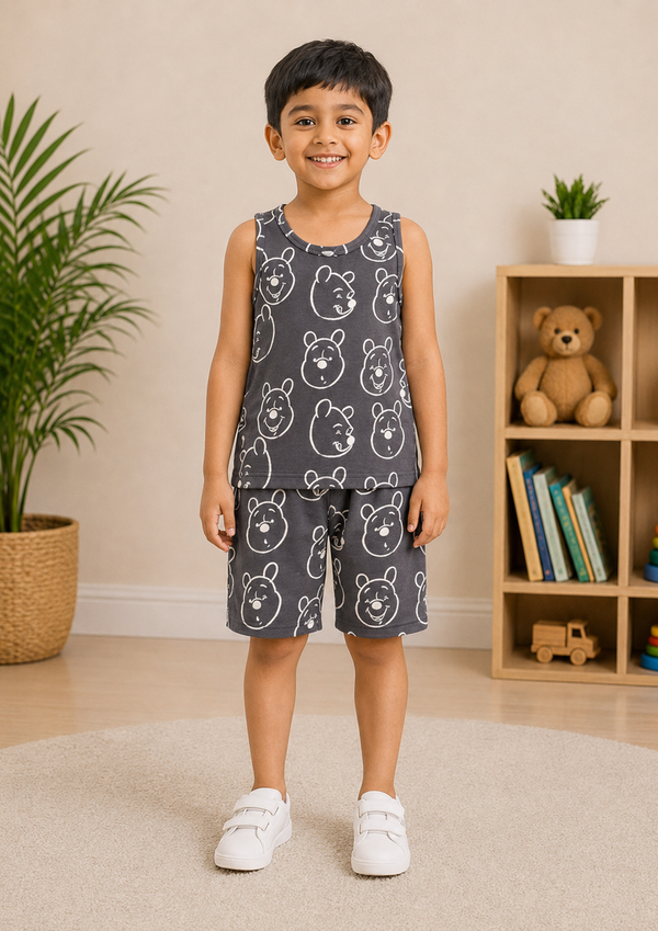 Boys Sleeveless T-Shirt with Shorts