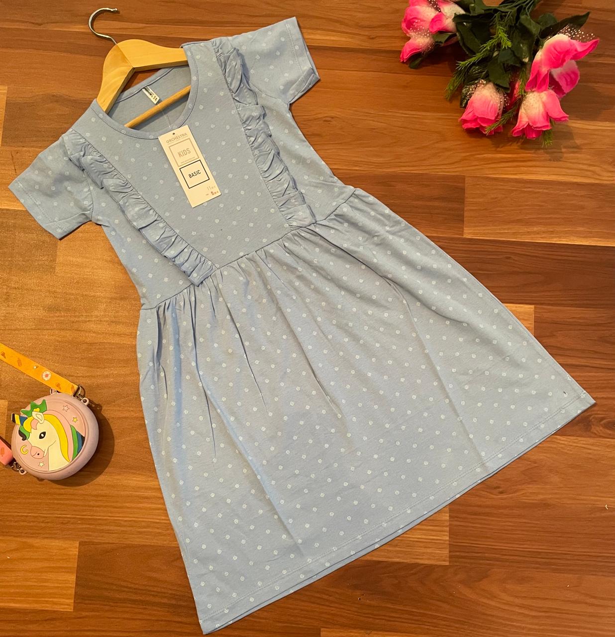Girls Short Sleeves Frock