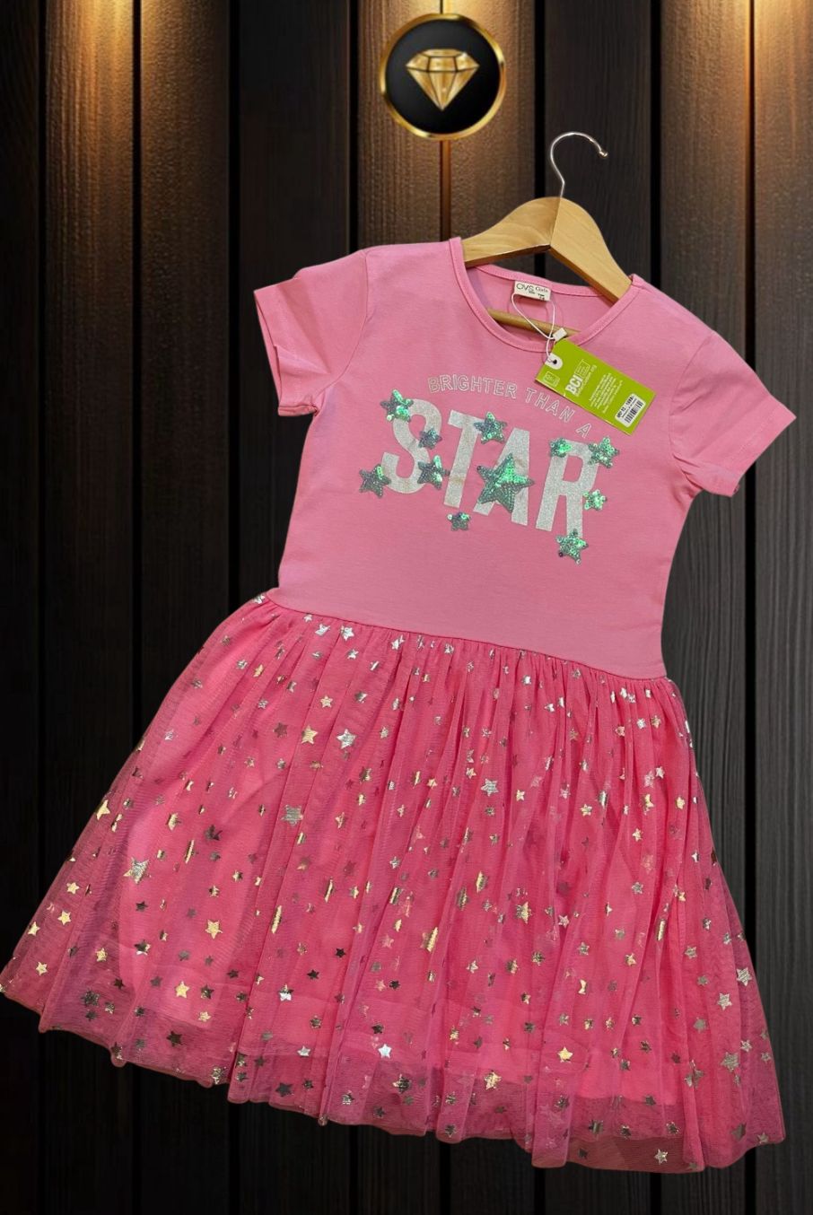 Girls Cotton Yoke Netted Frocks
