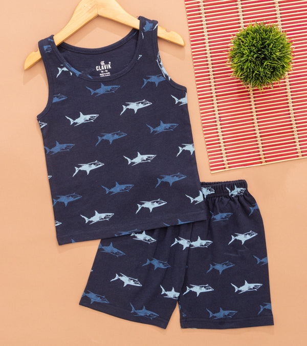 Boys Sleeveless T-Shirt with Shorts