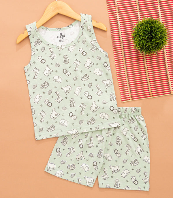 Boys Sleeveless T-Shirt with Shorts