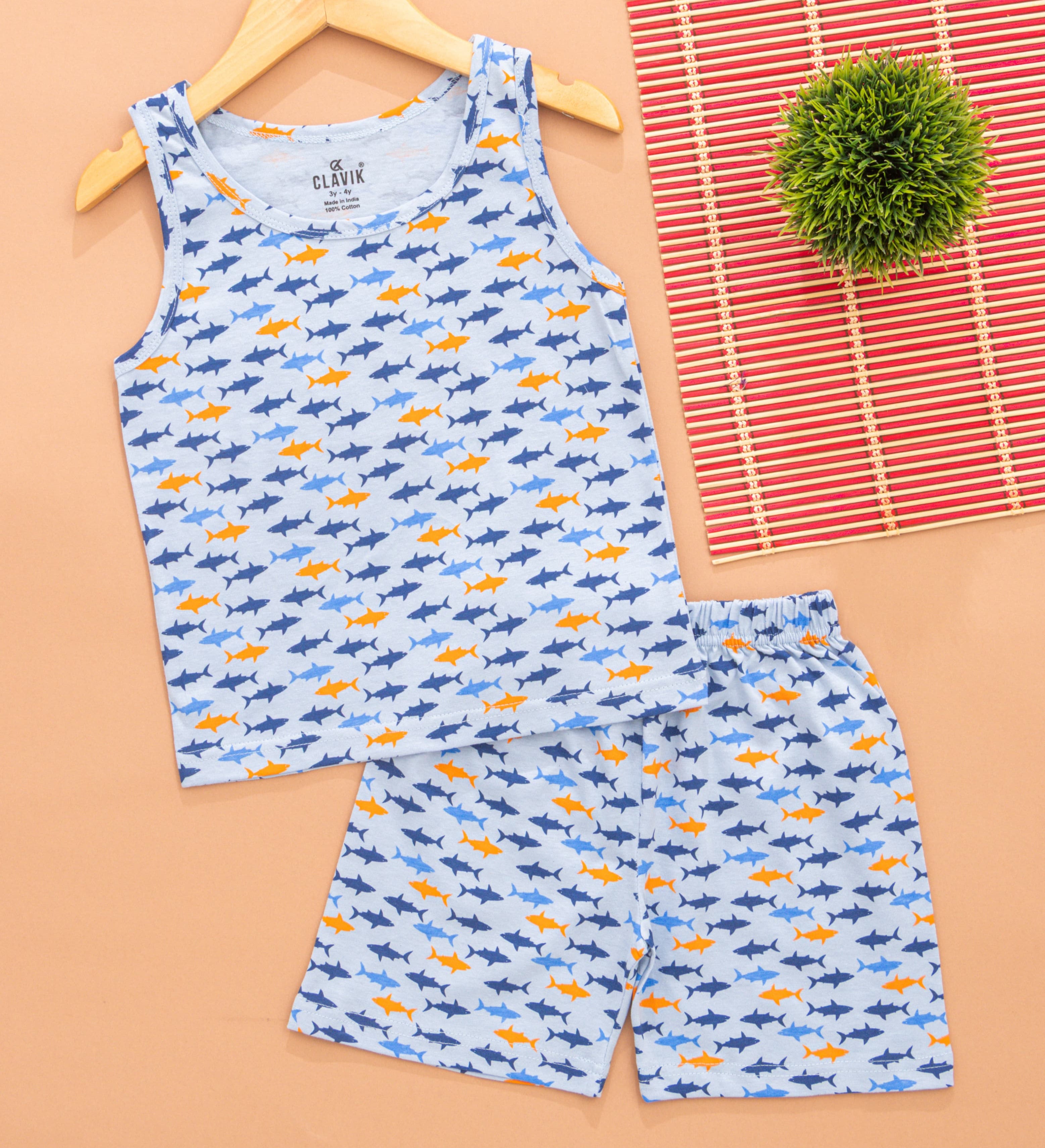 Boys Sleeveless T-Shirt with Shorts