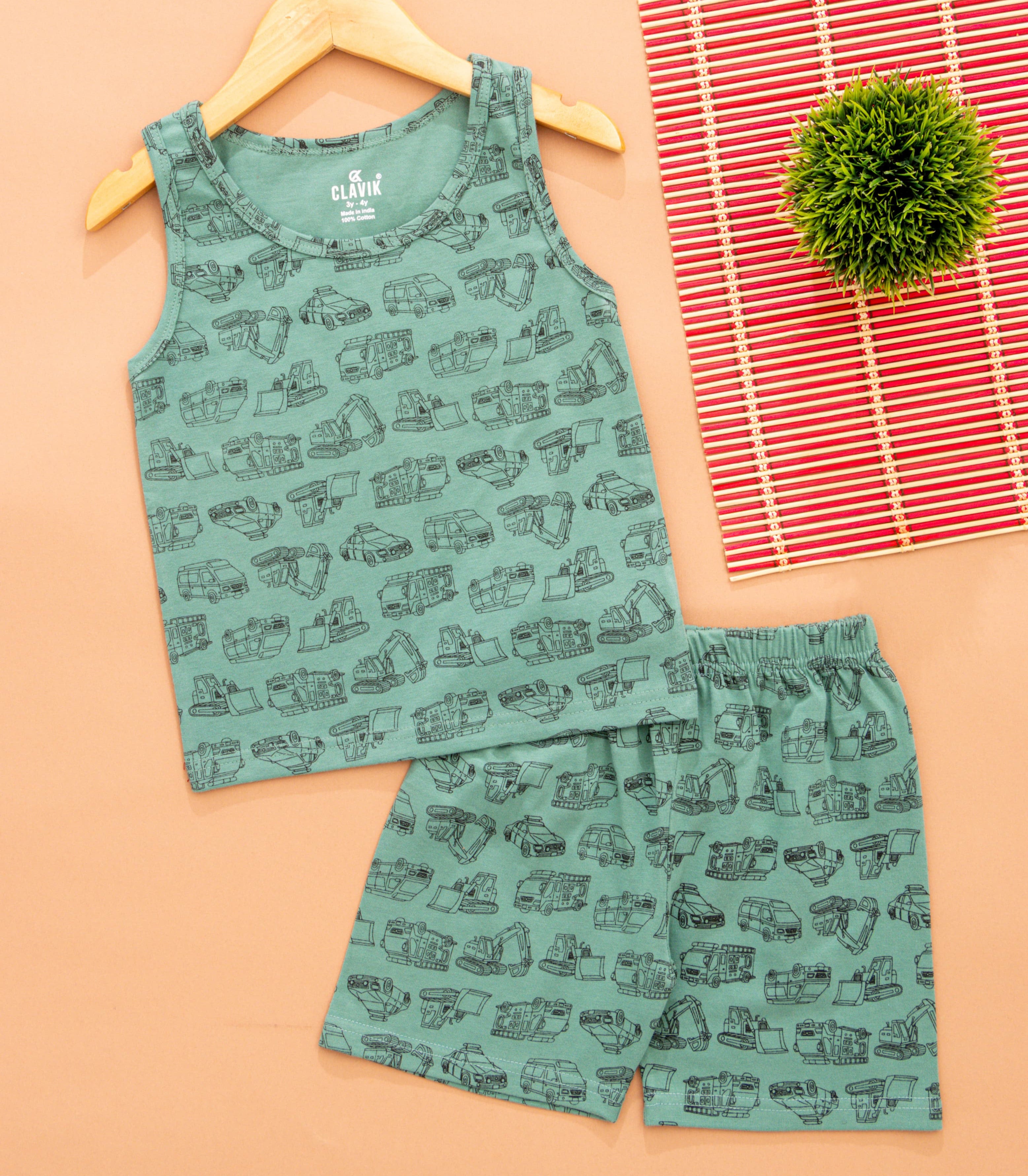 Boys Sleeveless T-Shirt with Shorts
