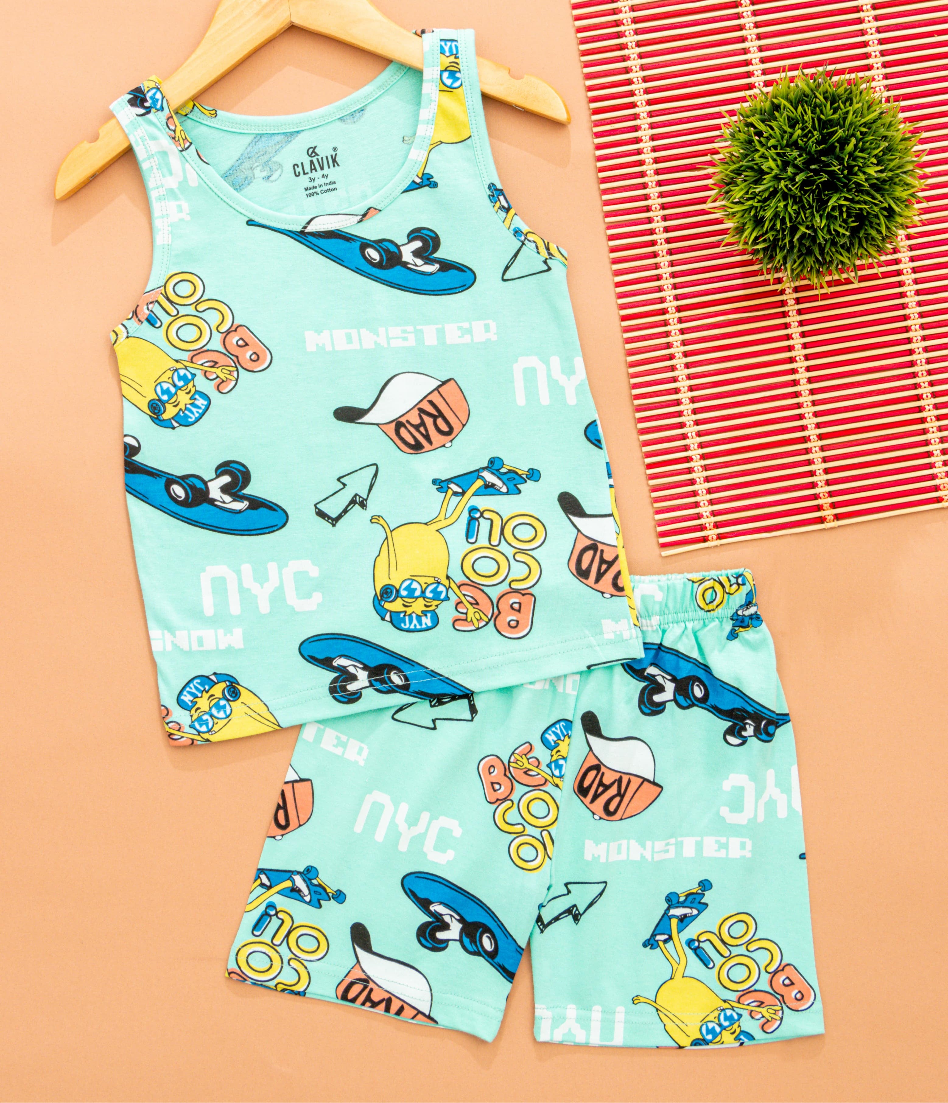Boys Sleeveless T-Shirt with Shorts