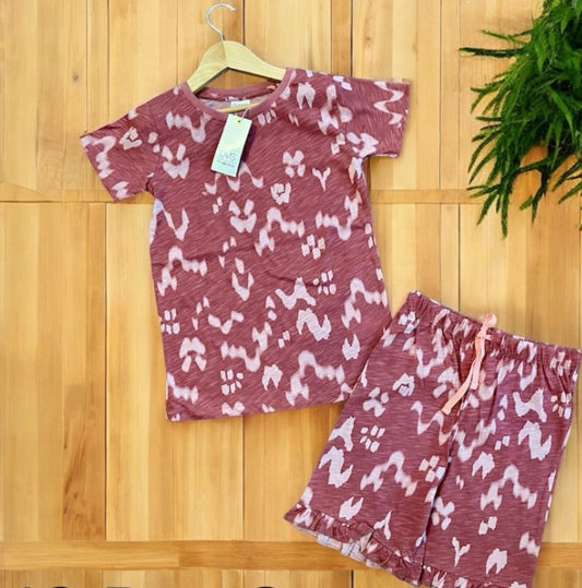 Girls Frill Shorts Set