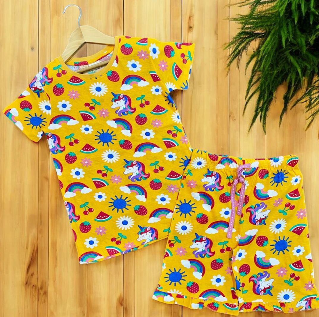 Girls Frill Shorts Set