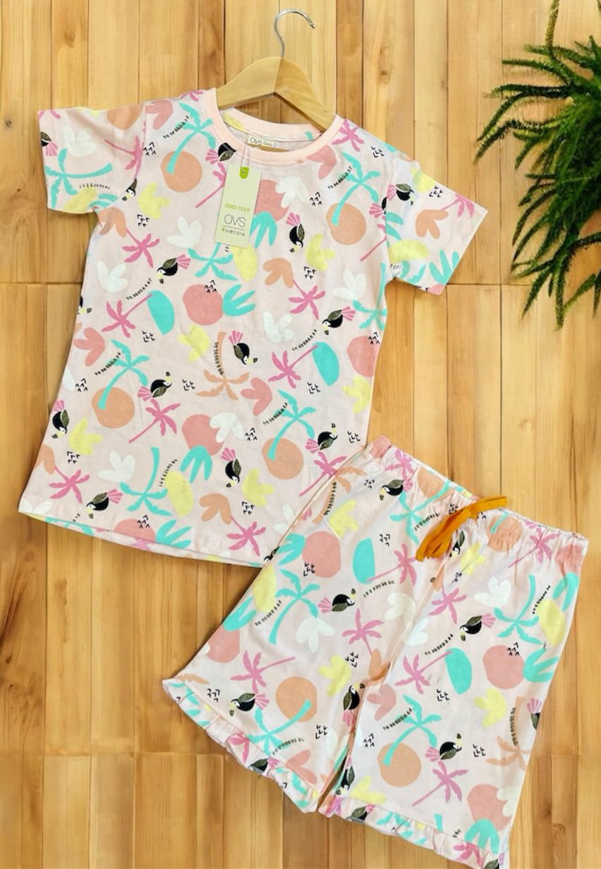 Girls Frill Shorts Set