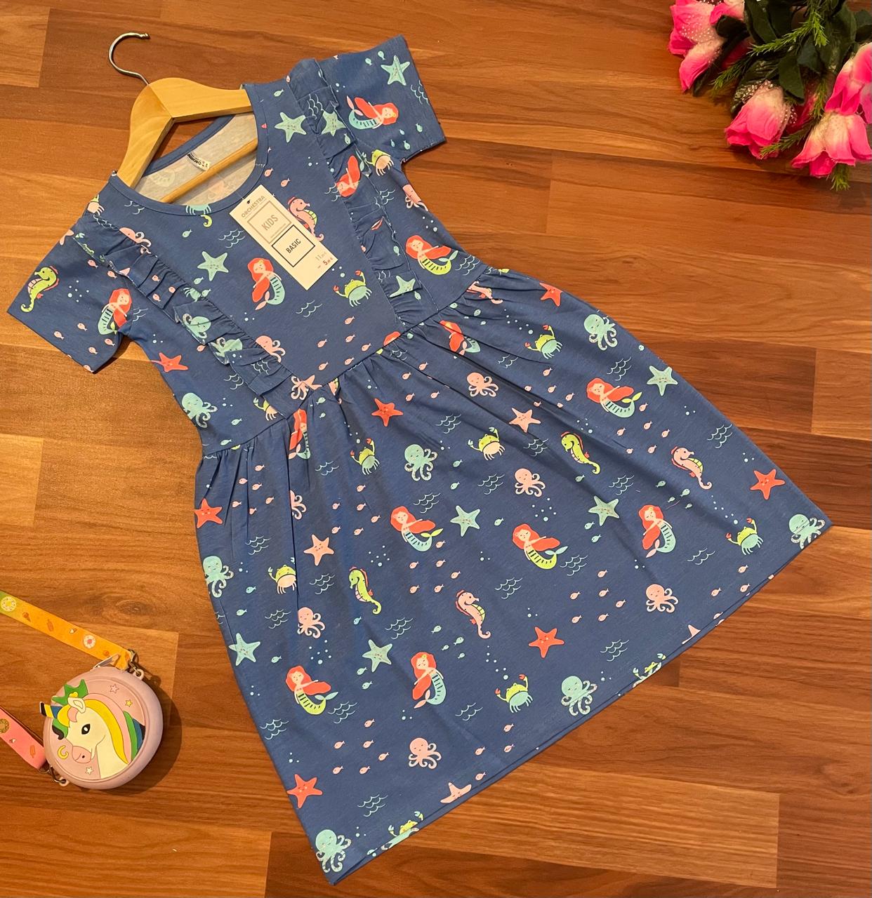 Girls Short Sleeves Frock