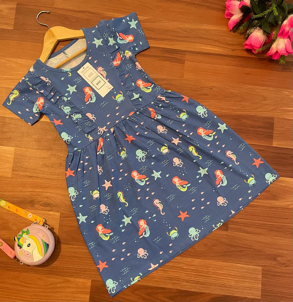 Girls Short Sleeves Frock