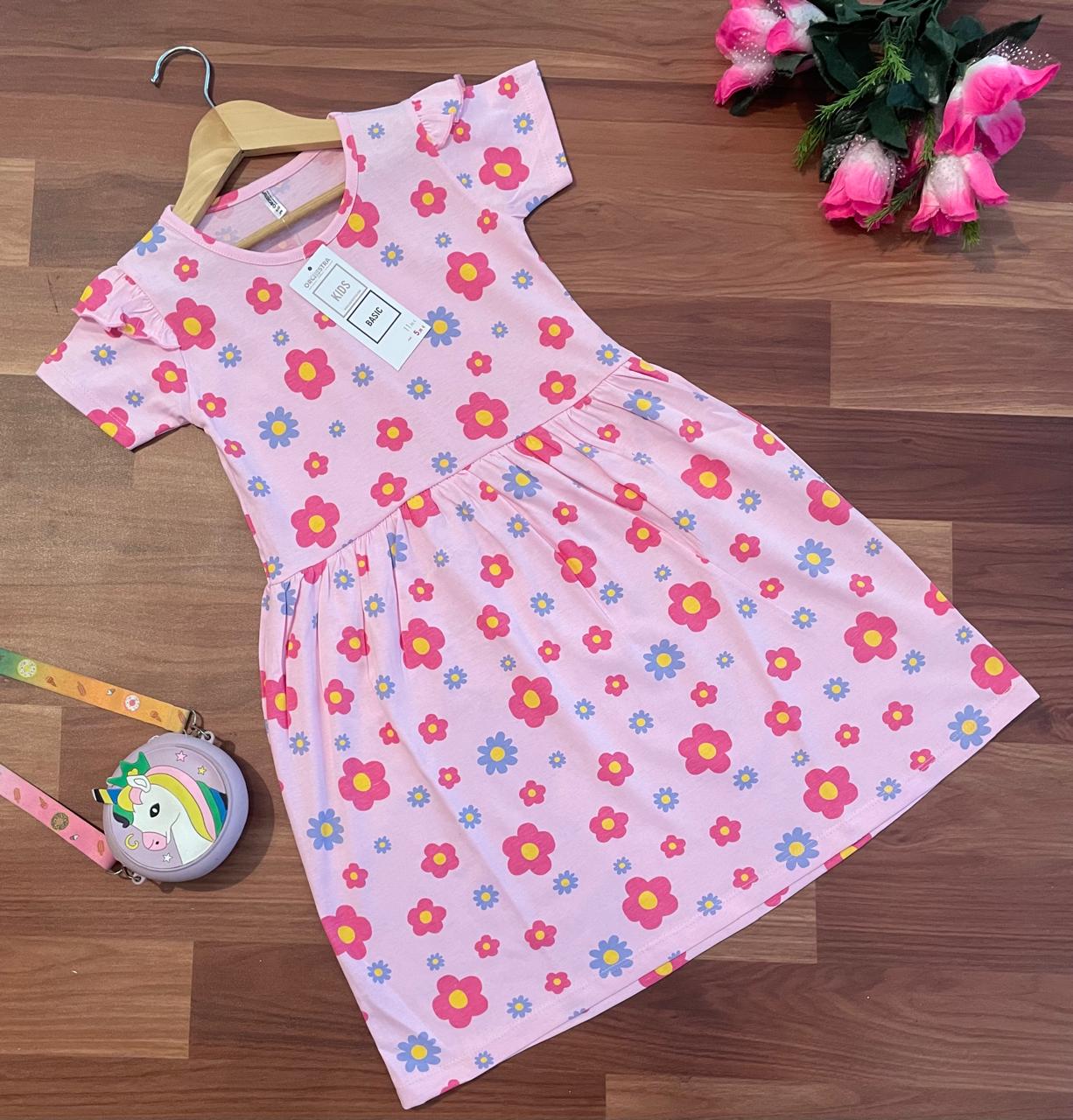 Girls Short Sleeves Frock