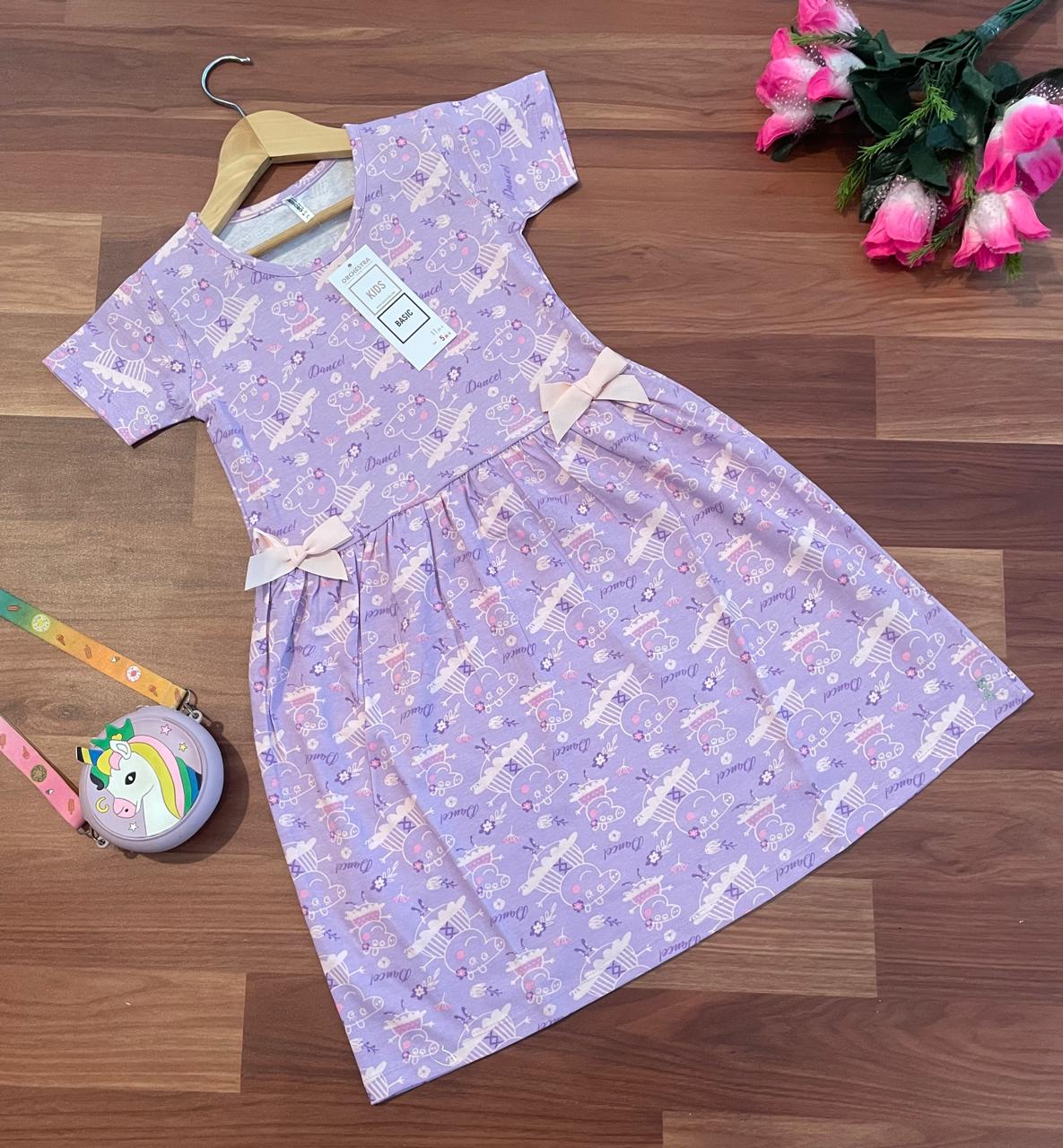 Girls Short Sleeves Frock