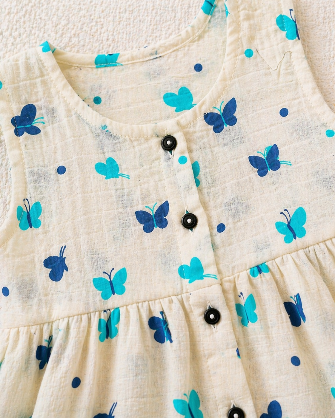 Butterfly Print Pure Muslin Frock