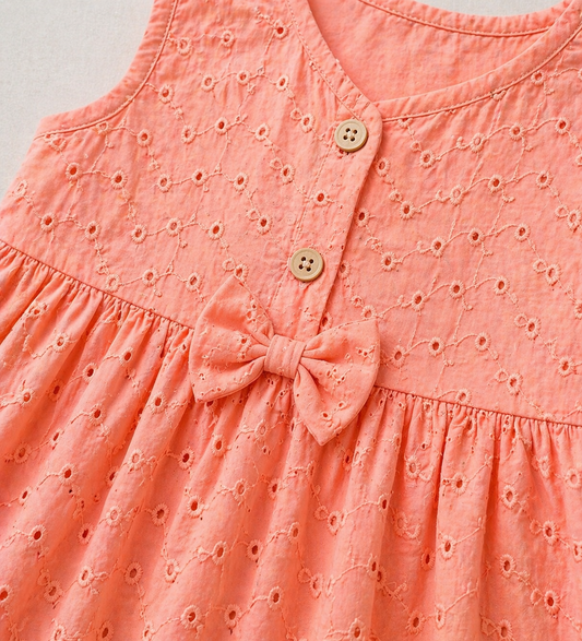 Pure Cotton Hakoba Frock – L (12–18 Months)